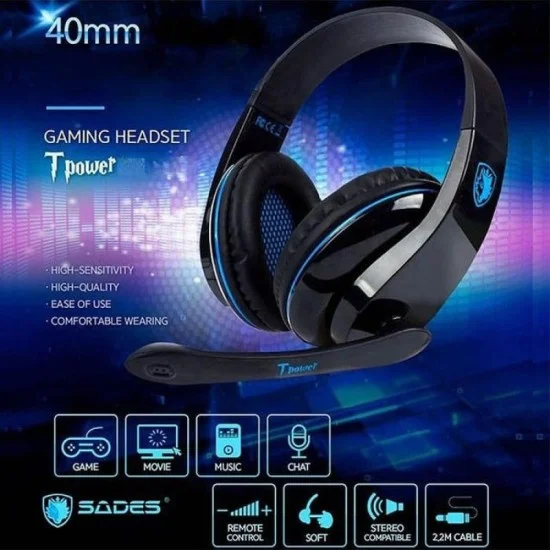 Sades T Power Gaming Headset SA-701- Black